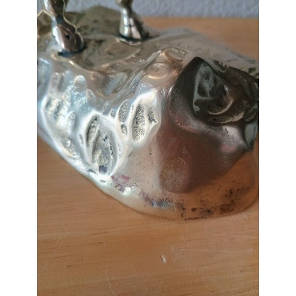 Mid- Century Vintage 15'' Tall Solid Brass Rearing Horse Sculpture Statue - Picture 9 of 13